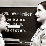 **Helen Keller Advocating for Education:** Image depicting Helen Keller passionately speaking about the importance of education for disabled children, possibly at a school or public forum, emphasizing empowerment through learning. Include visual elements representing Braille and accessibility.