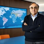 세르지오 마르키오니 기업 인수합병 - **Visionary Industry Architect:** A dynamic and authoritative image of Sergio Marchionne, wearing hi...