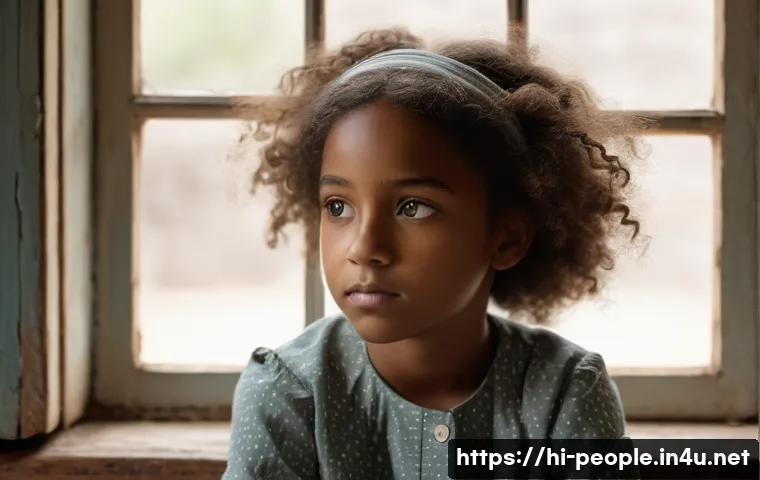 오프라 윈프리 인생 철학 - **Prompt 1: The Spark of Resilience**
    A realistic, high-resolution portrait of a young African A...